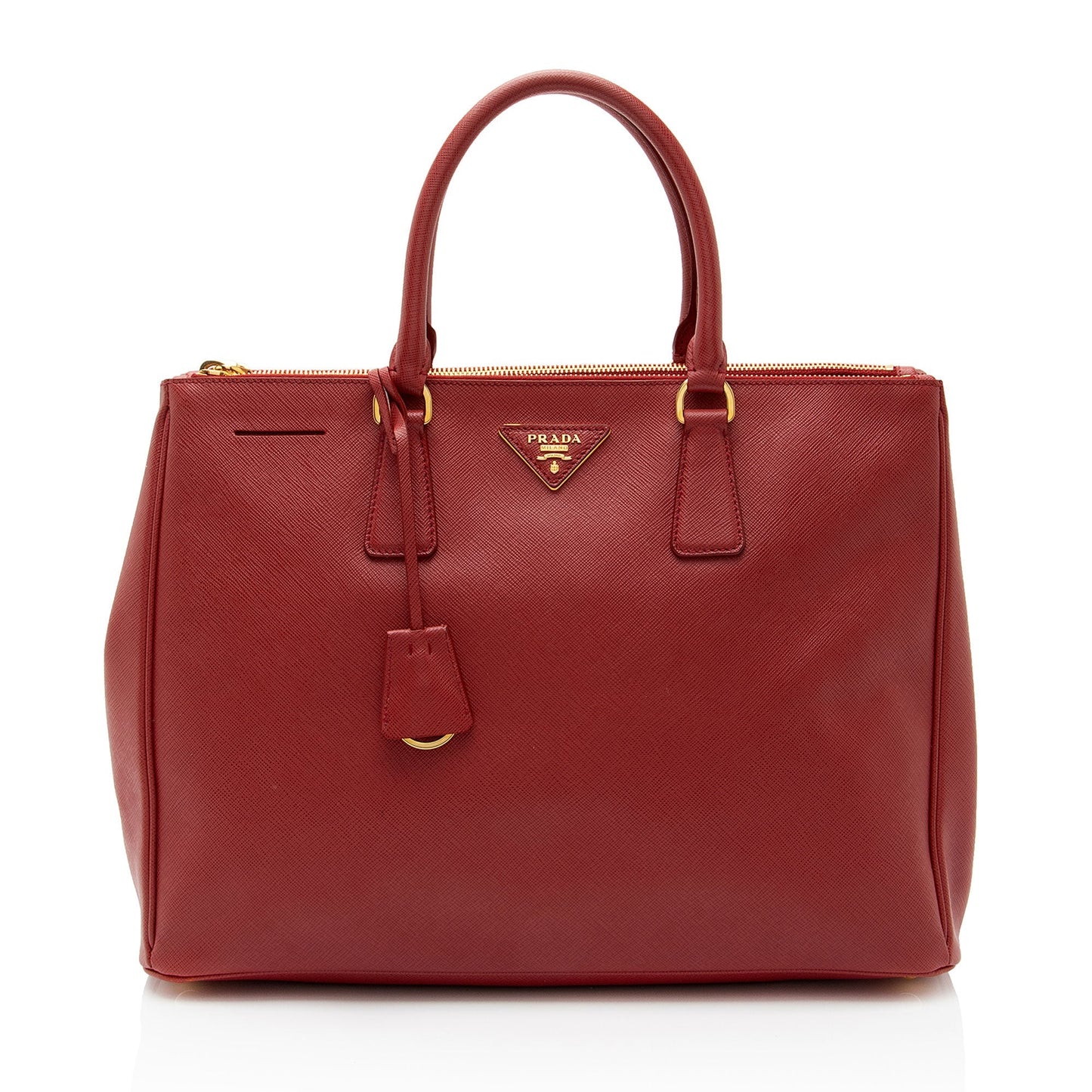 Prada Saffiano Lux Double Zip Medium Tote (SHF-nSgtps)