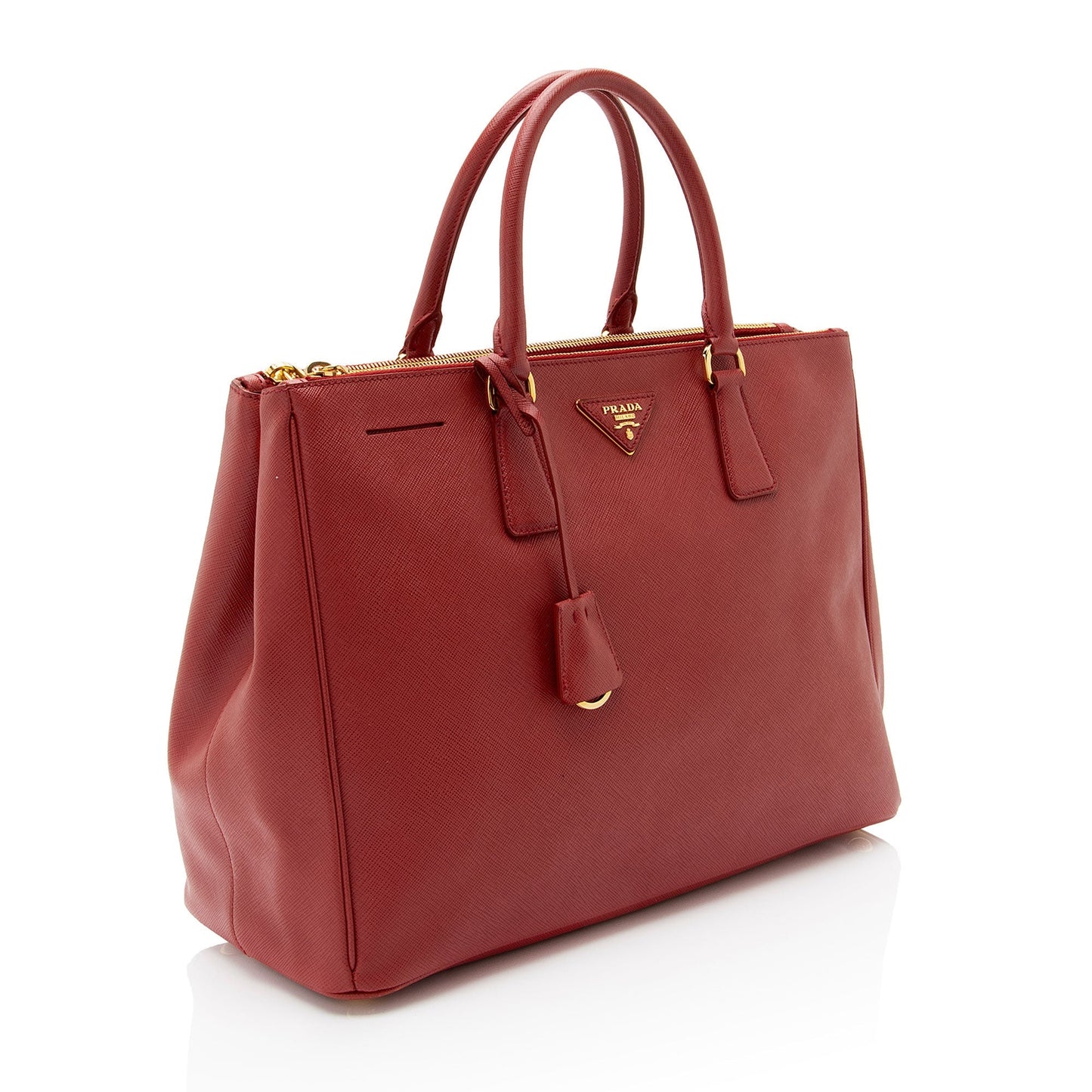 Prada Saffiano Lux Double Zip Medium Tote (SHF-nSgtps)