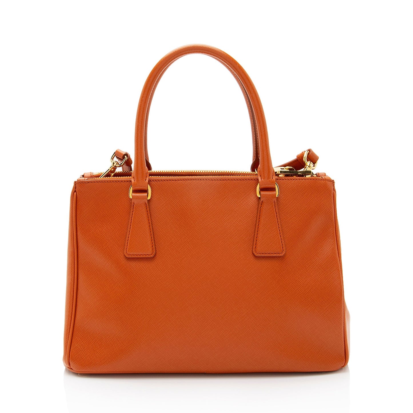 Prada Saffiano Lux Double Zip Small Tote (SHF-NOVFrz)