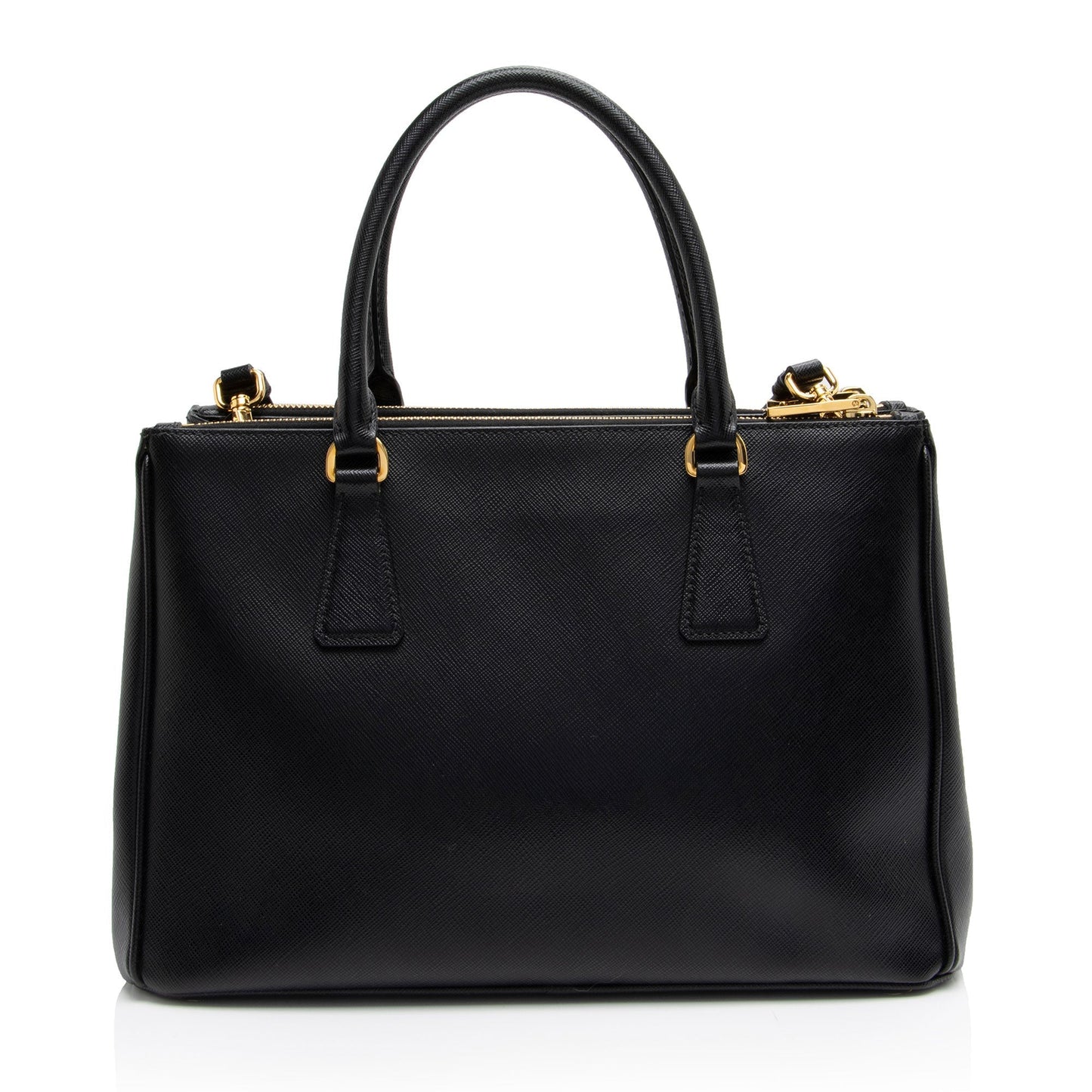 Prada Saffiano Lux Double Zip Small Tote (SHF-lqv9hG)
