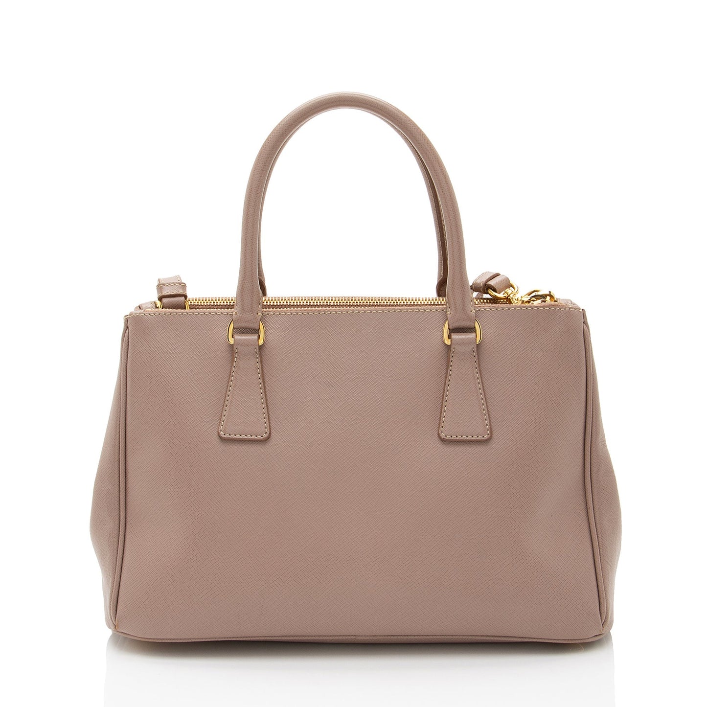 Prada Saffiano Lux Double Zip Small Tote
