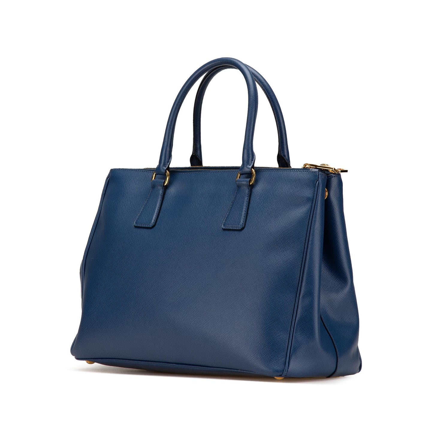 Prada Saffiano Lux Galleria Double Zip Front Pocket Satchel