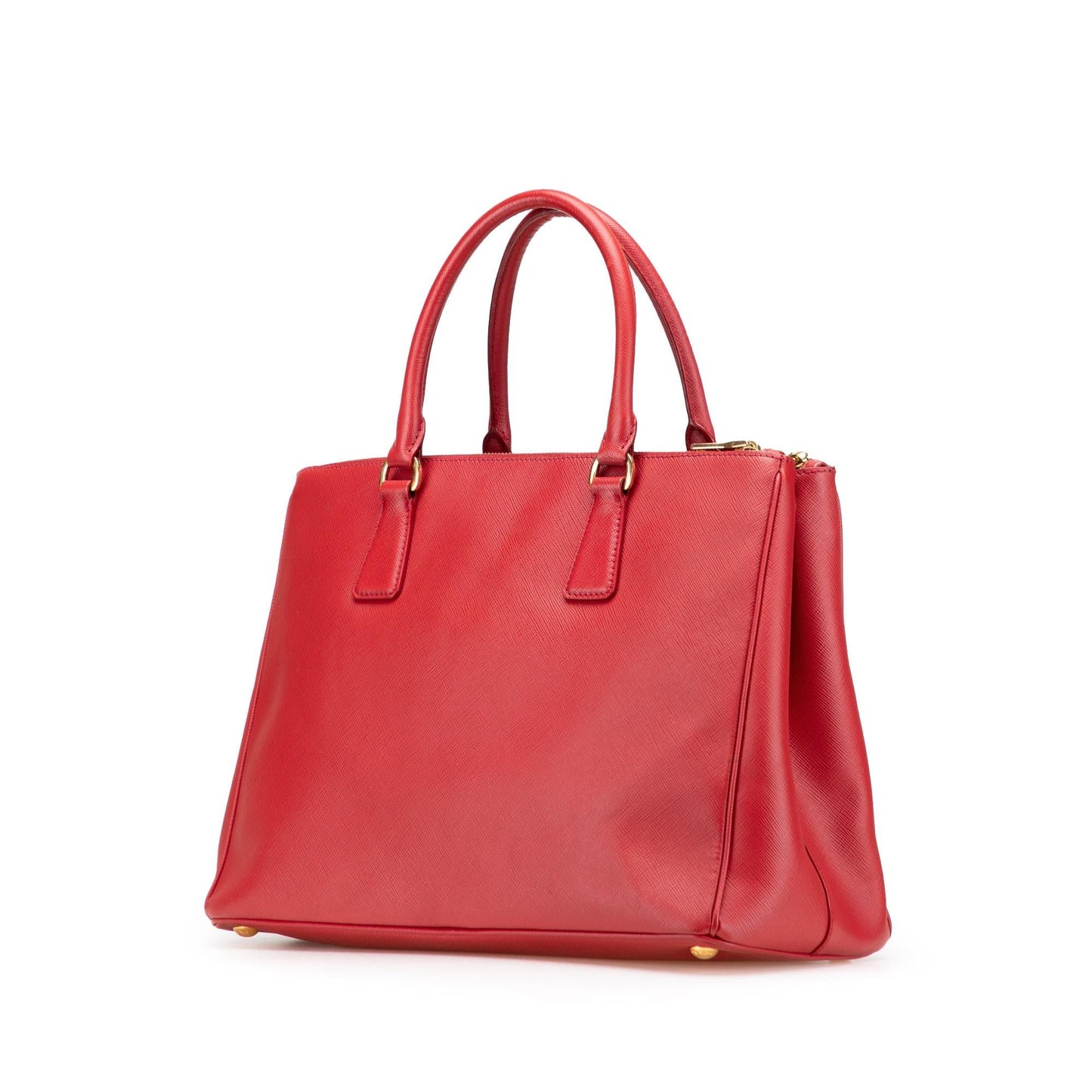 Prada Saffiano Lux Galleria Double Zip Front Pocket Satchel