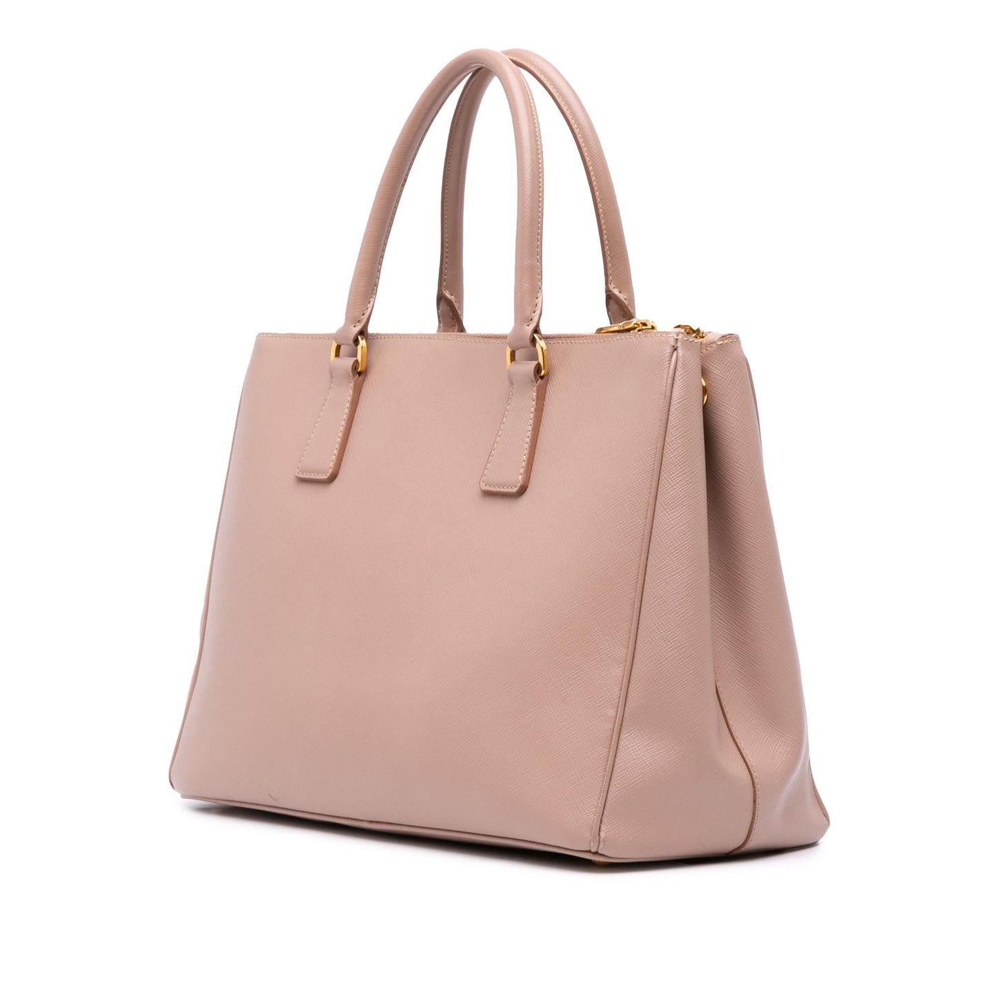 Prada Saffiano Lux Galleria Double Zip Front Pocket Satchel