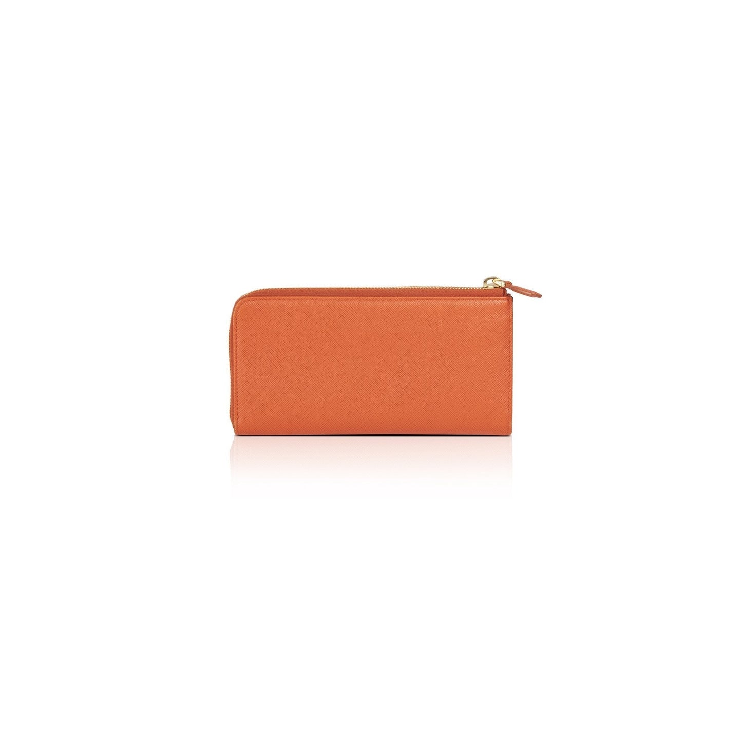 Prada Saffiano Lux Half Zip Wallet