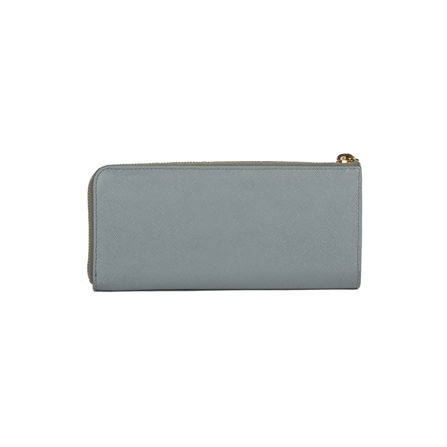 Prada Saffiano Lux Half Zip Wallet