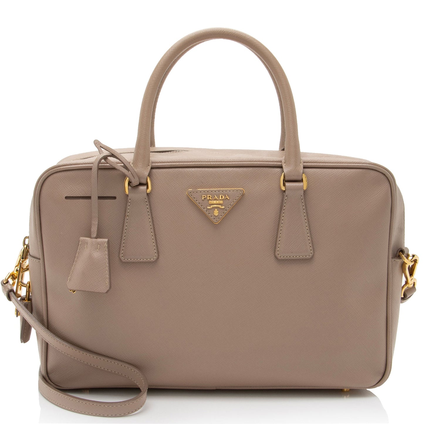 Prada Saffiano Lux Medium Satchel (SHF-ajB8D6)