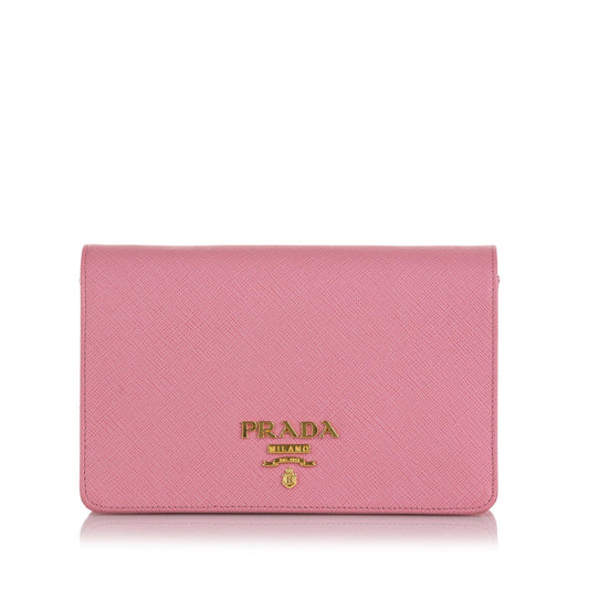 Prada Saffiano Lux Wallet On Chain (SHG-36974)