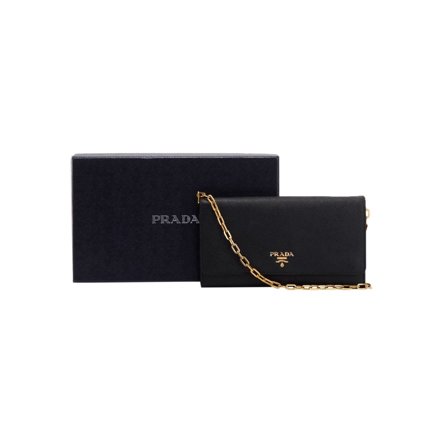Prada Saffiano Lux Wallet on Chain