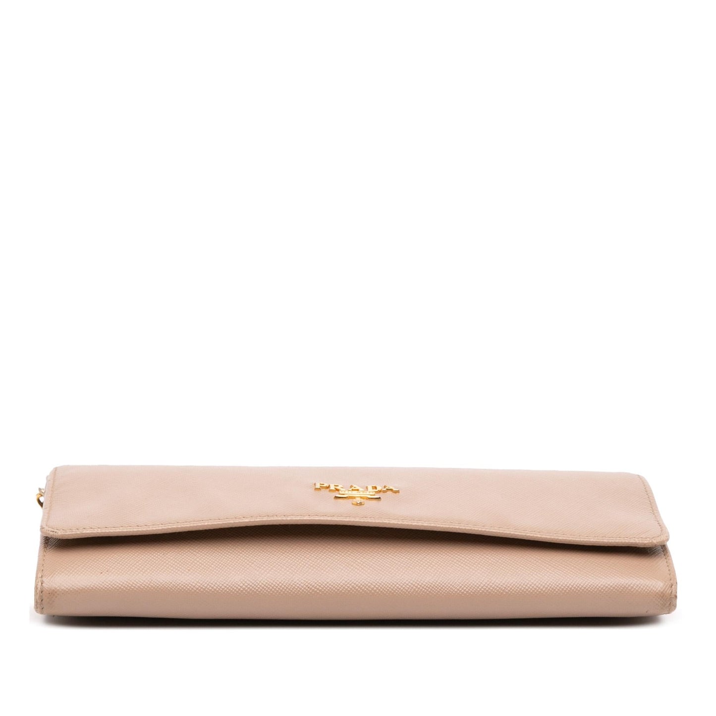 Prada Saffiano Metal Oro Chain Wallet