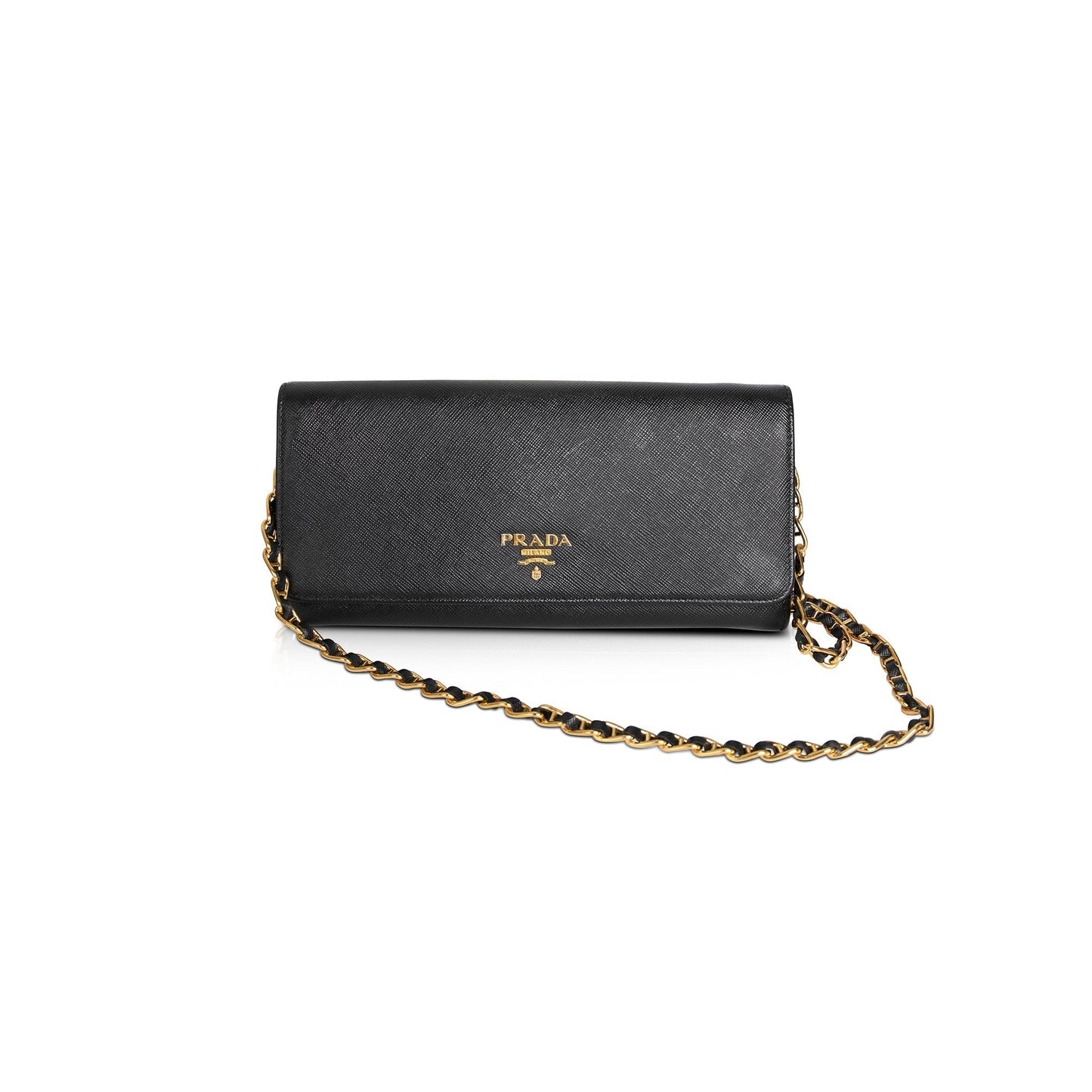 Prada Saffiano Metal Wallet on Chain