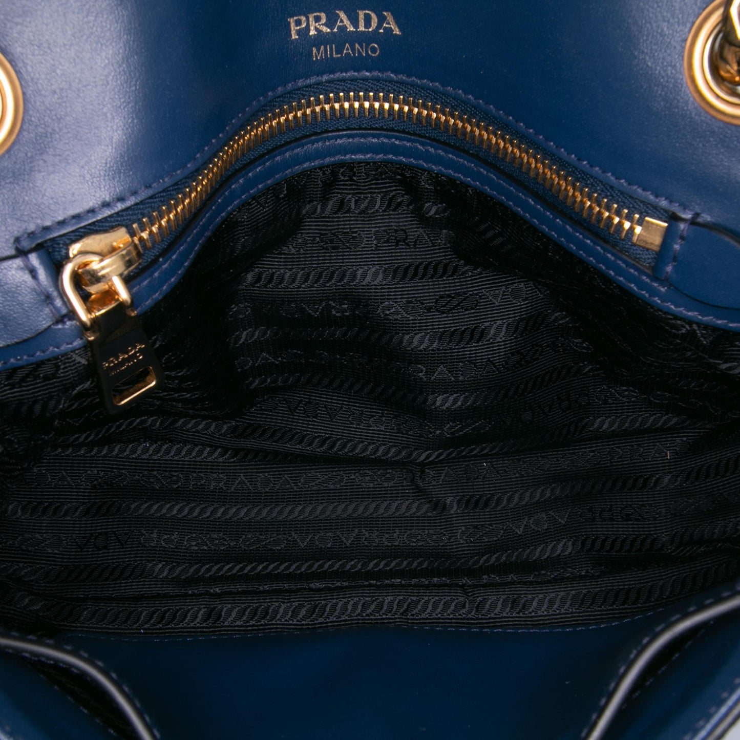Prada Saffiano Pattina Chain Crossbody