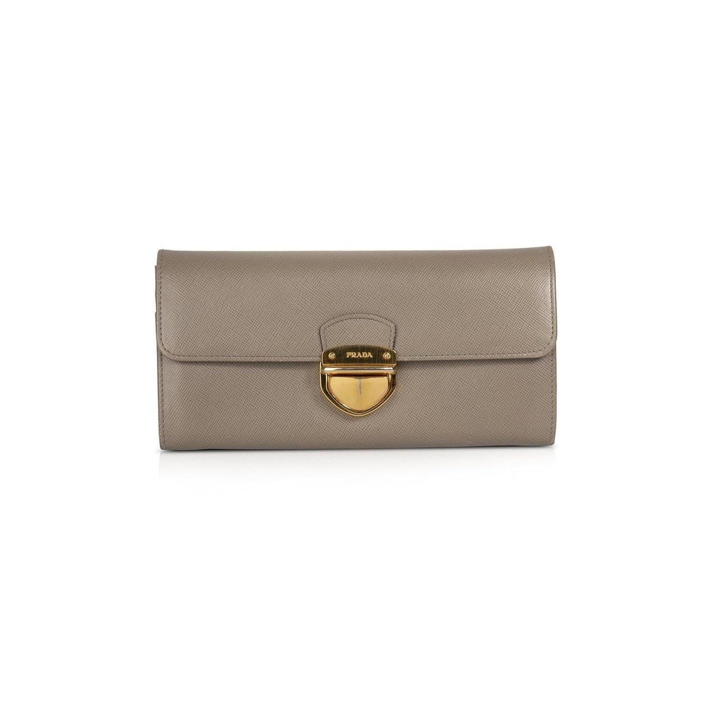 Prada Saffiano Push Lock Wallet