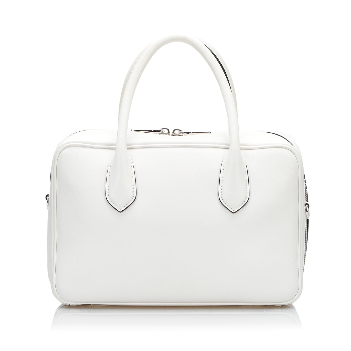 Prada Saffiano Racing Bauletto Satchel (SHG-o2h0Xx)