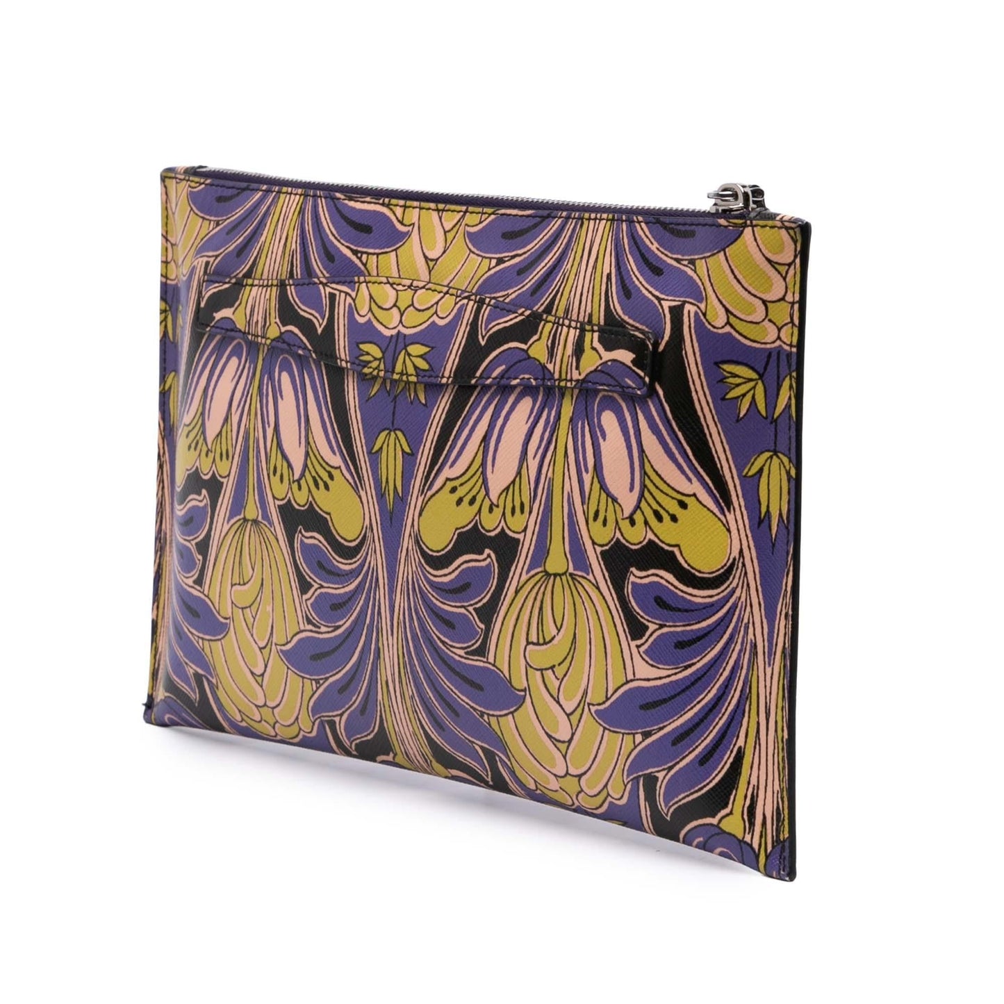 Prada Saffiano Stampa Floral Clutch