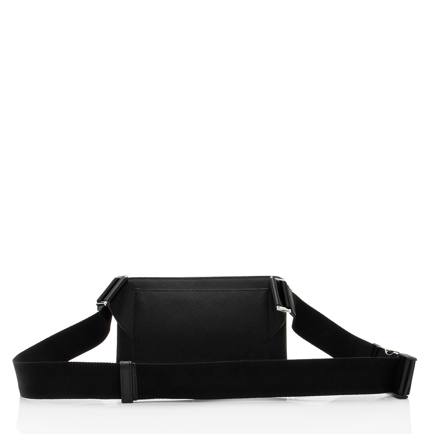 Prada Saffiano Travel Double Zip Sling Bag