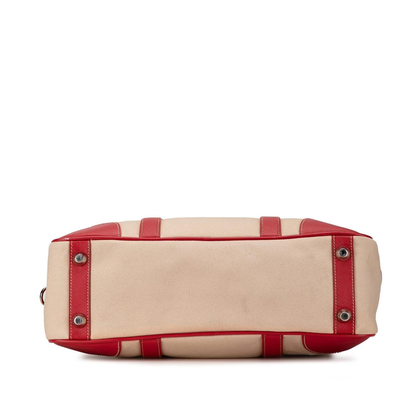 Prada Saffiano Trimmed Canvas Briefcase (SHG-hGtCFn)