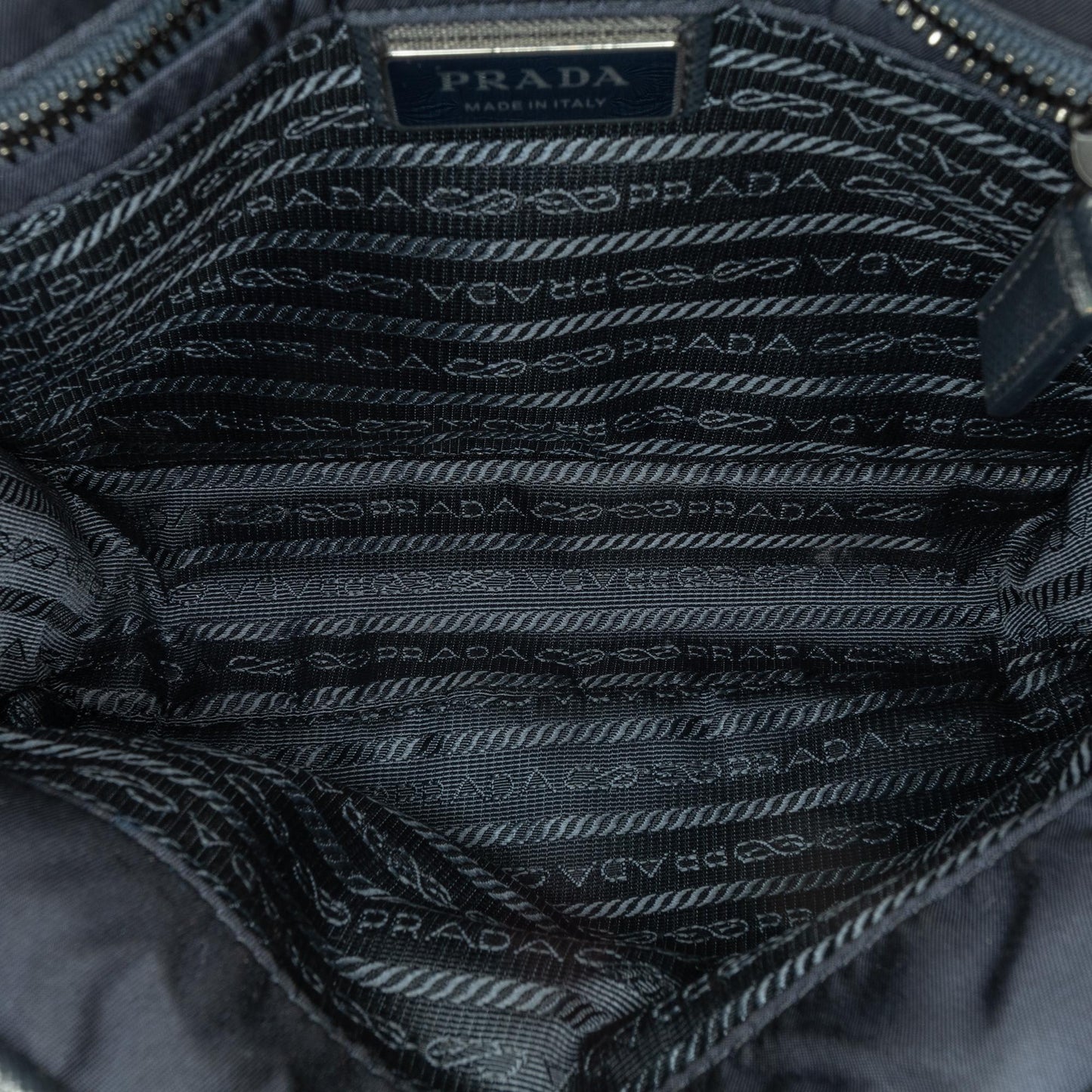 Prada Saffiano Trimmed Double Buckle Messenger Bag