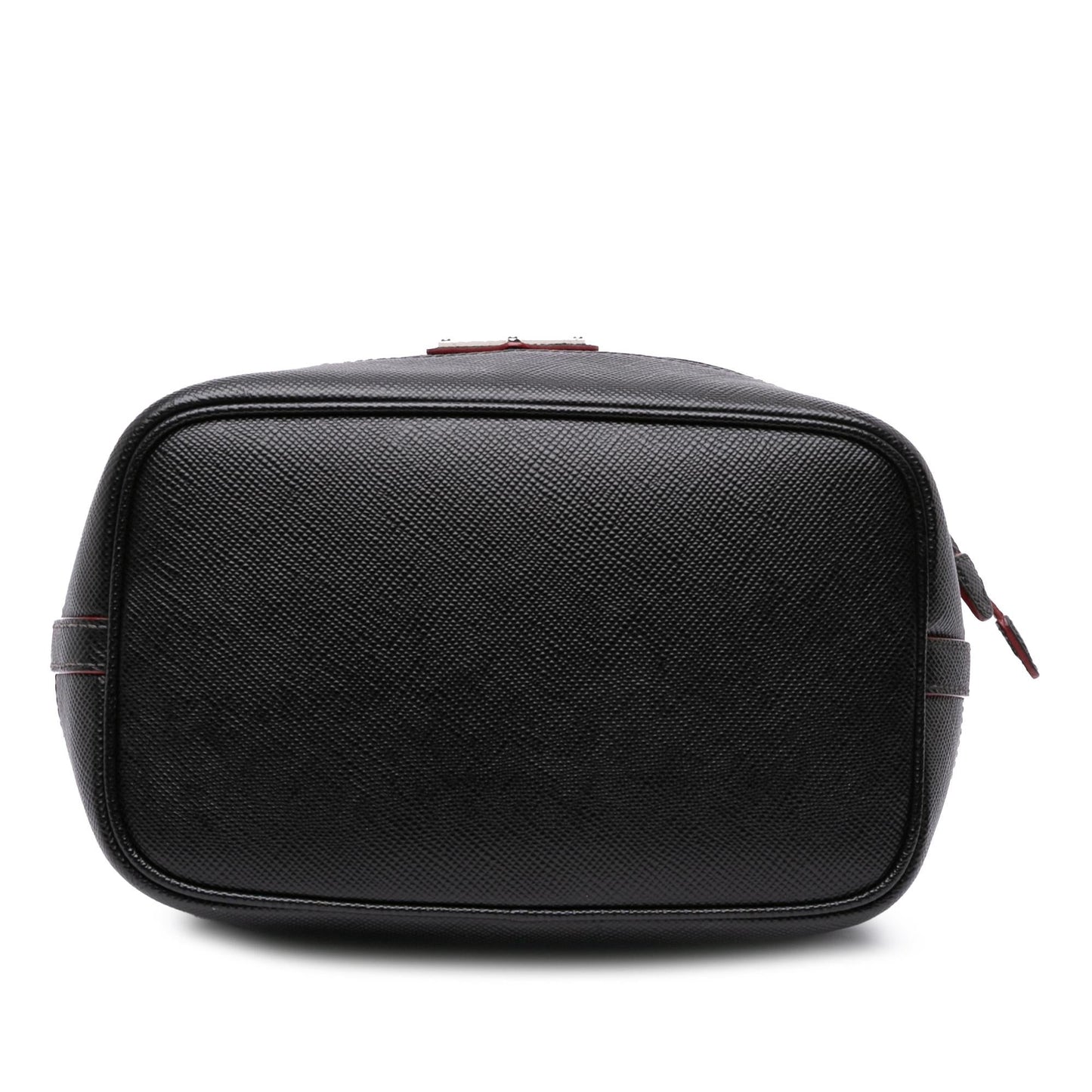 Prada Saffiano Trimmed Tessuto Bucket Bag