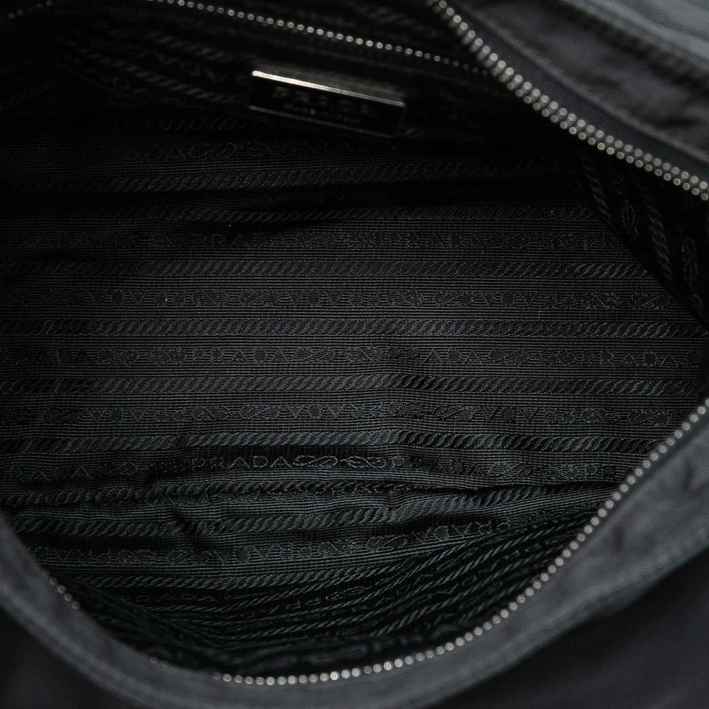 Prada Saffiano Trimmed Tessuto Buckle Messenger Bag
