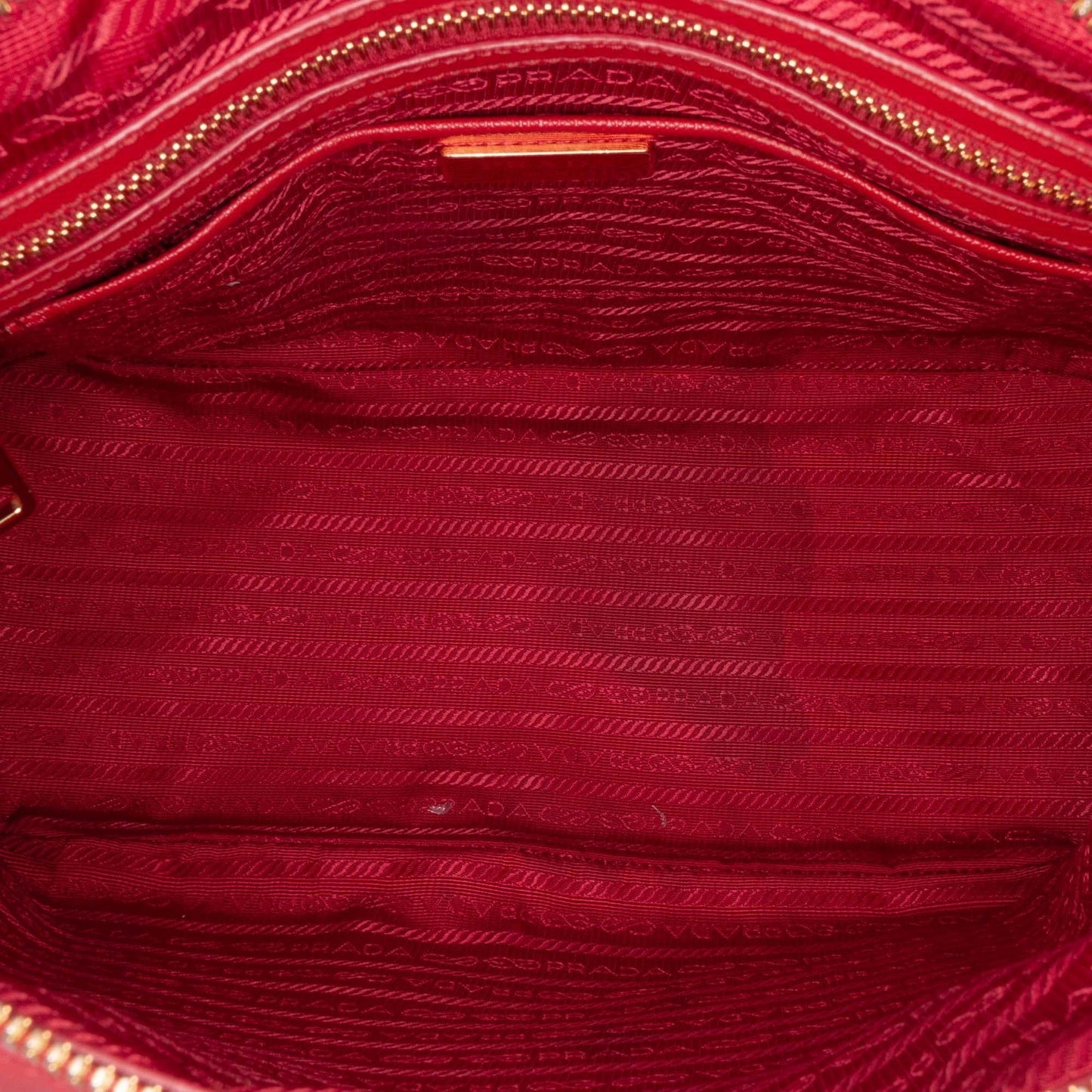 Prada Saffiano Trimmed Tessuto Dome Satchel