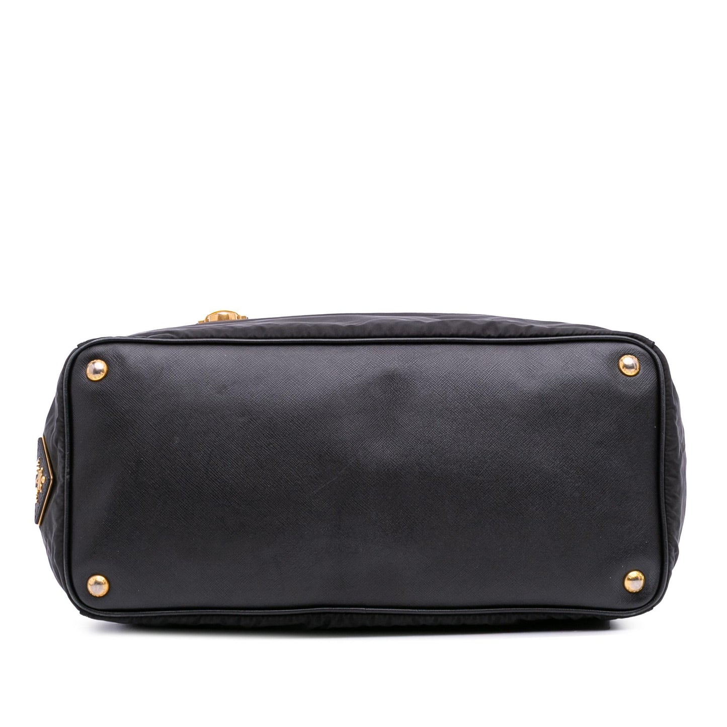 Prada Saffiano Trimmed Tessuto Satchel