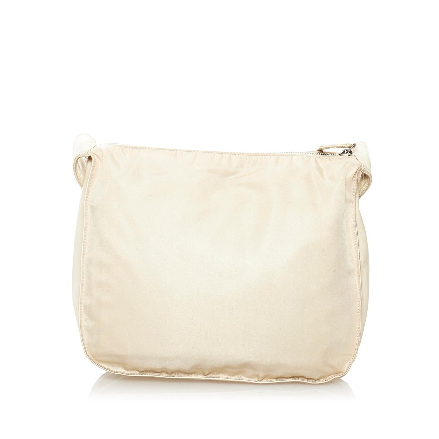 Prada Saffiano Trimmed Tessuto Shoulder Bag (SHG-32896)