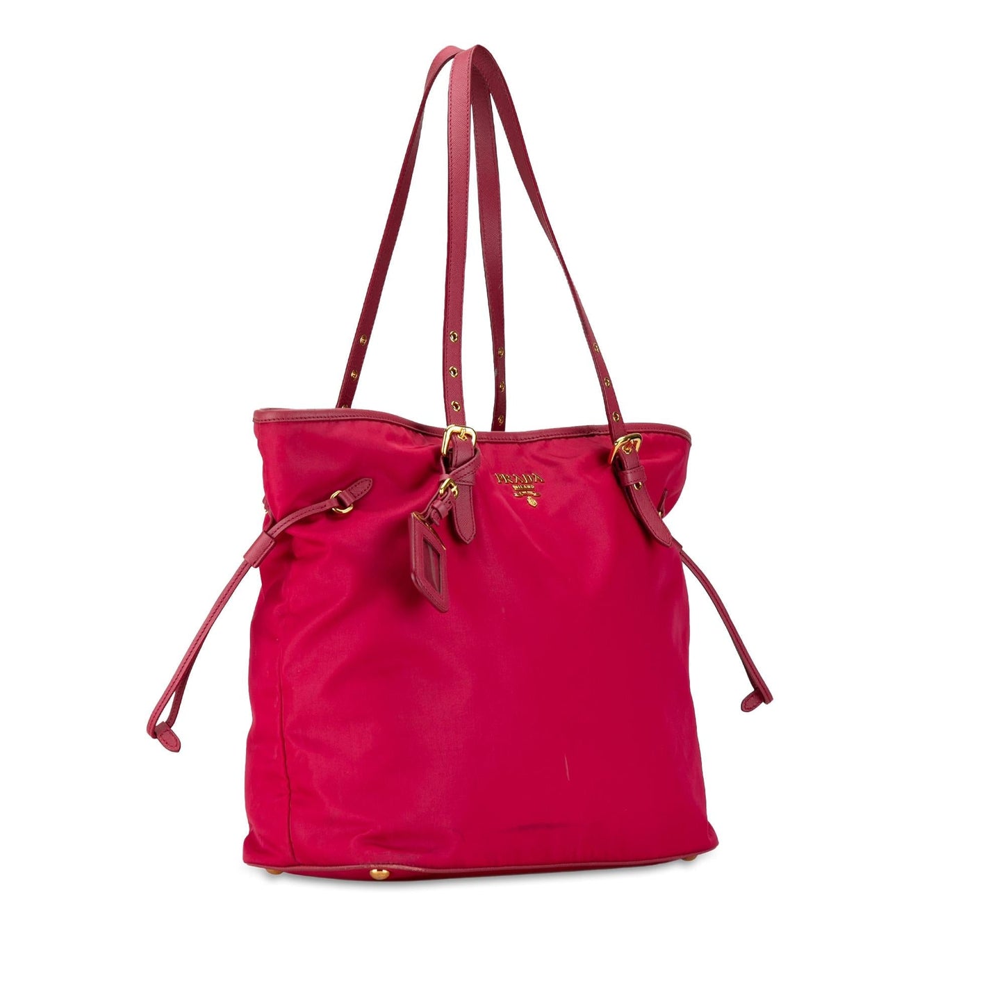 Prada Saffiano-Trimmed Tessuto Tote (SHG-69obRG)