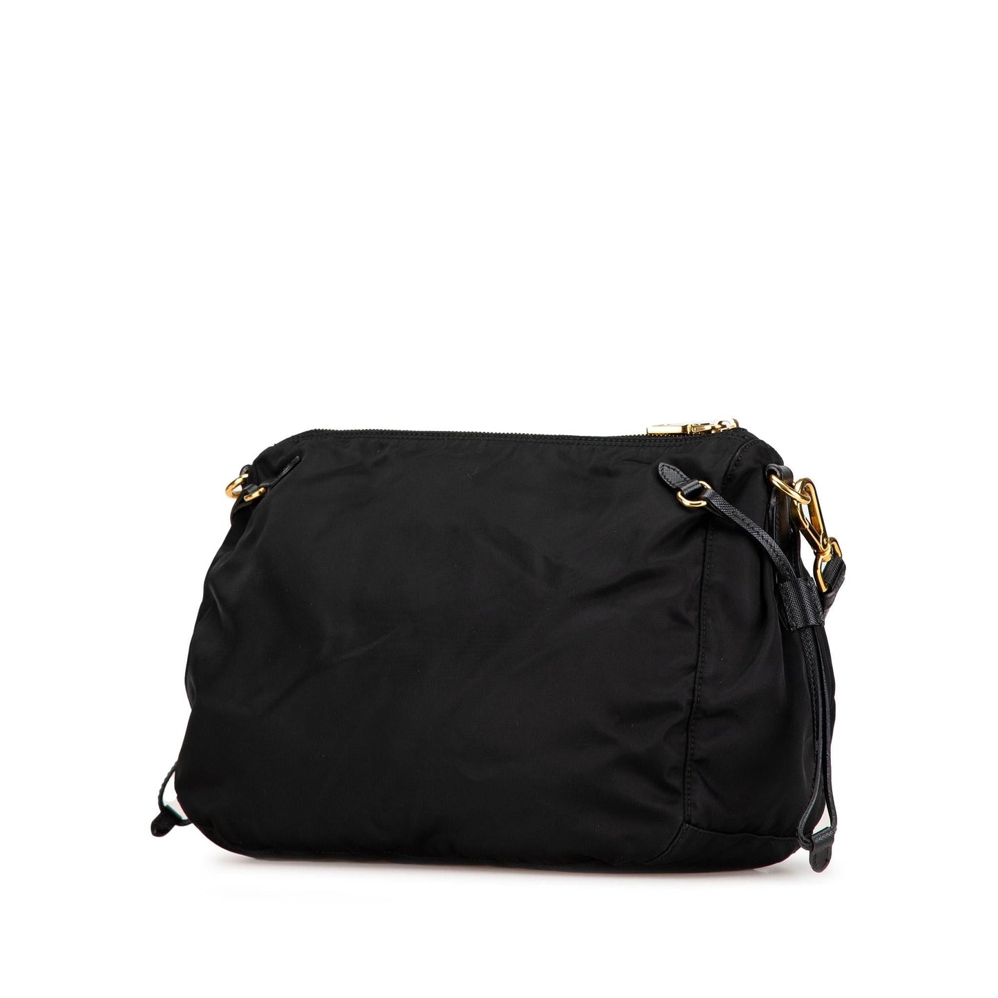 Prada Saffiano Trimmed Tessuto Zip Top Crossbody (SHG-4tbQPP)