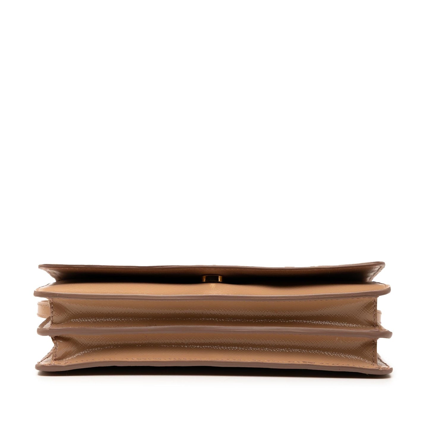 Prada Saffiano Vernice Wallet On Strap