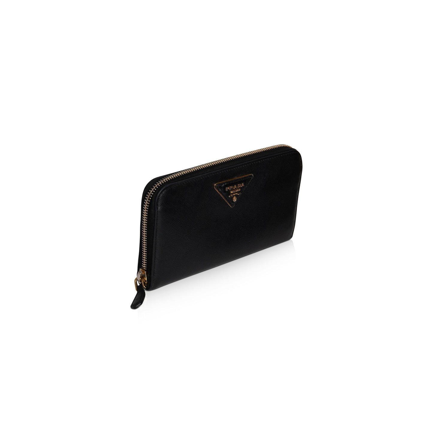 Prada Saffiano Zip Around Wallet