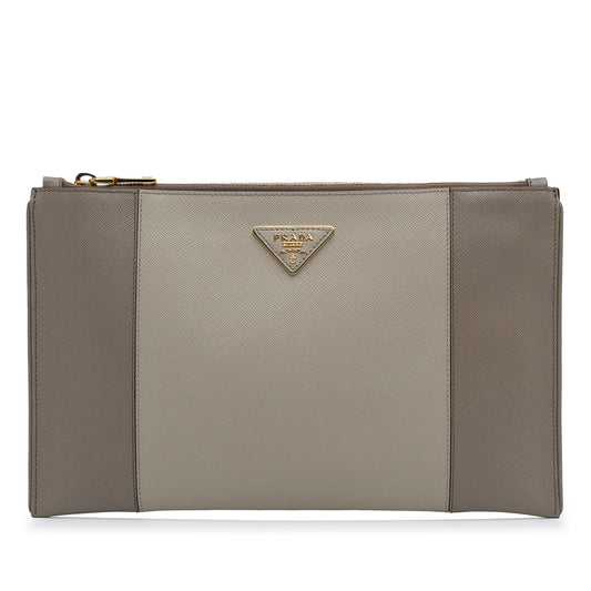 Prada Saffiano Zip Clutch (SHG-w9pW4U)