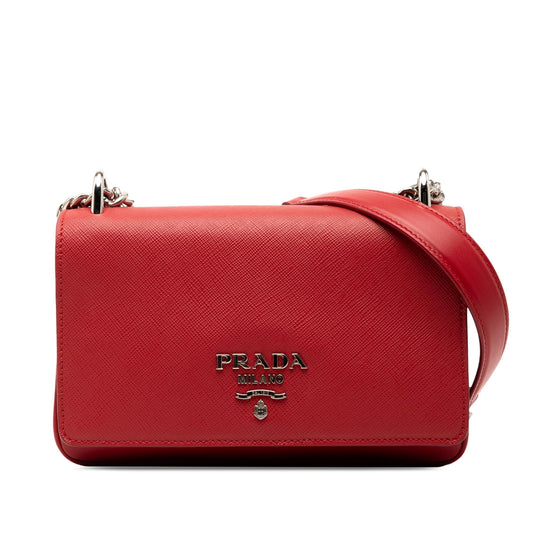 Prada Saffiano and City Calf Chain Crossbody