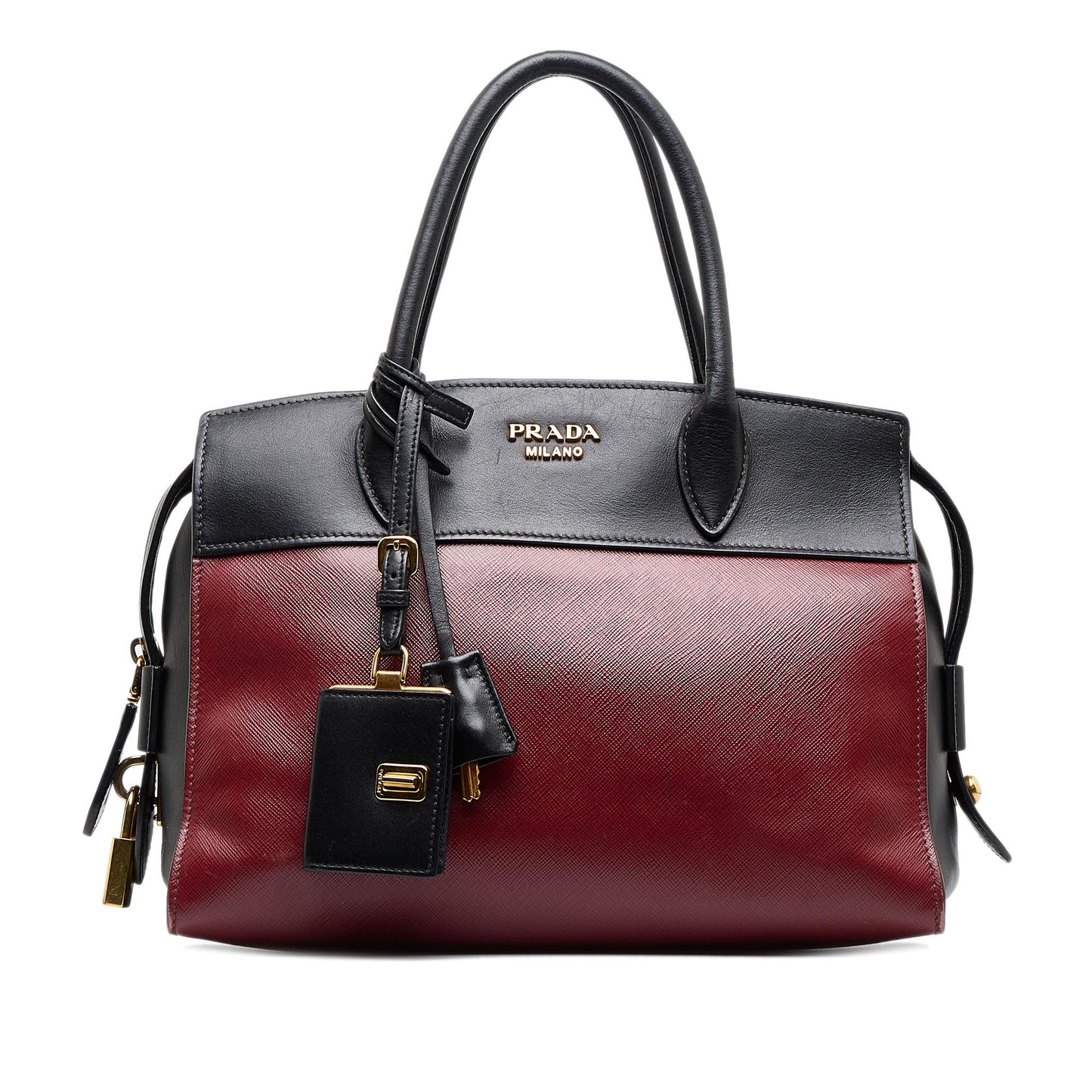 Prada Saffiano and City Calf Esplanade Satchel (SHG-yCknz9)