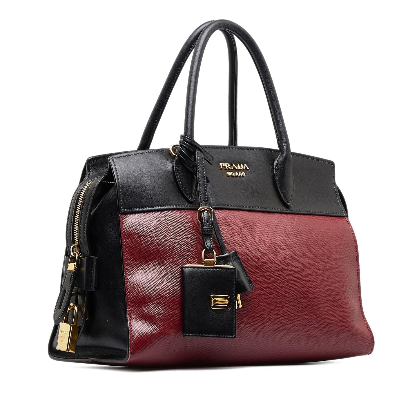 Prada Saffiano and City Calf Esplanade Satchel (SHG-yCknz9)