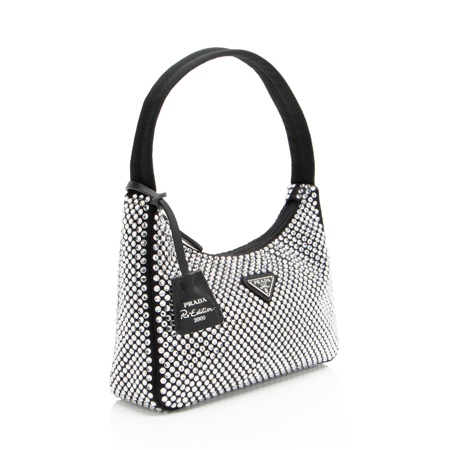 Prada Satin Crystal Re-Edition 2000 Mini Bag (SHF-mpo4yn)