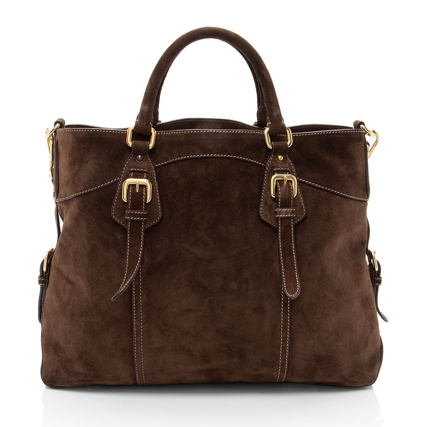 Prada Scamosciato Suede Convertible Satchel