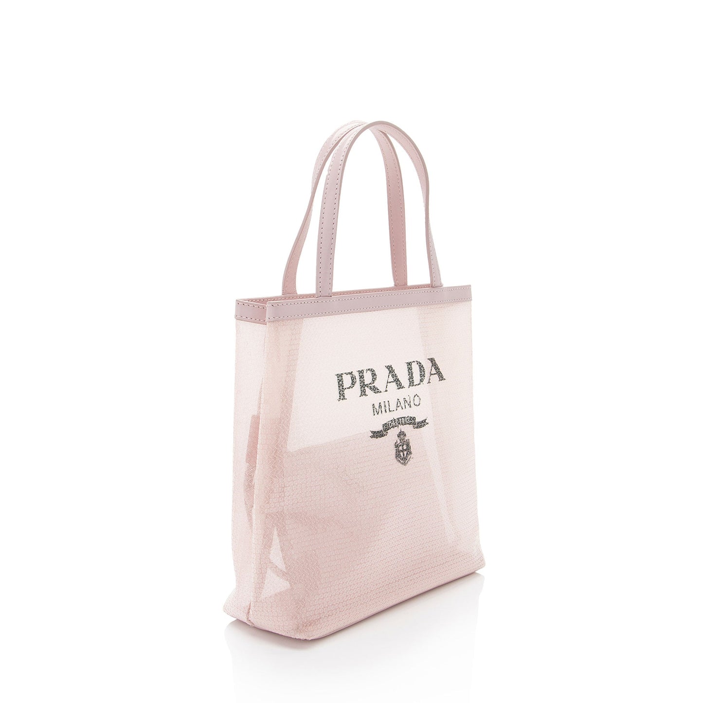 Prada Sequin Mesh Logo Small Tote