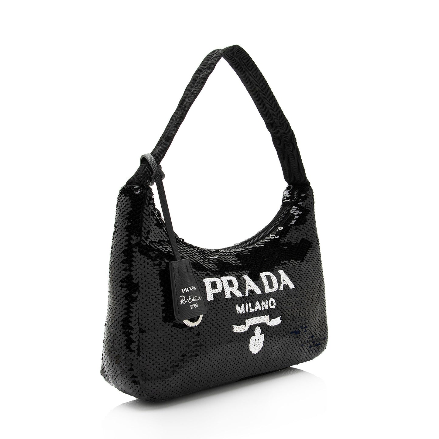 Prada Sequined Nylon Mini Re-Edition 2000 Hobo (SHF-ozWg8y)