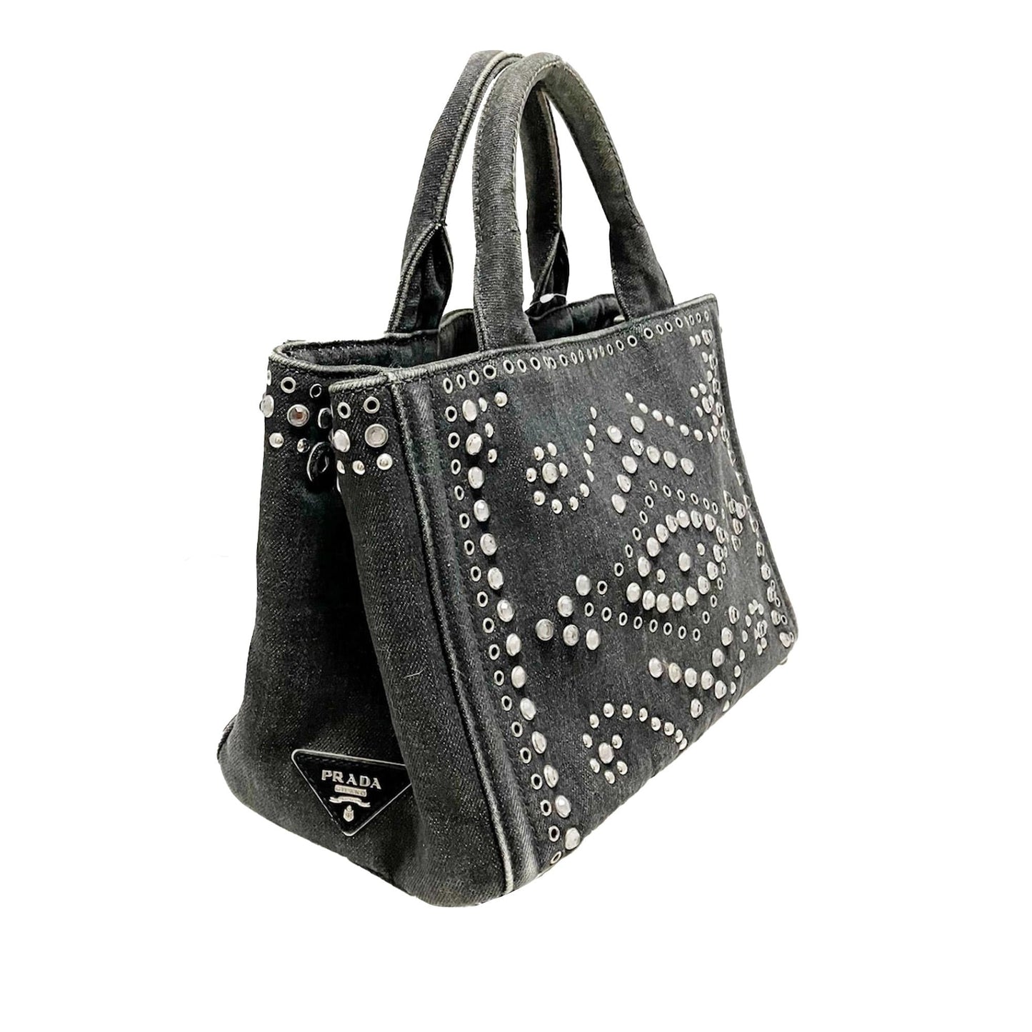 Prada Small Canapa Bijoux Satchel (SHG-2Qf0qa)