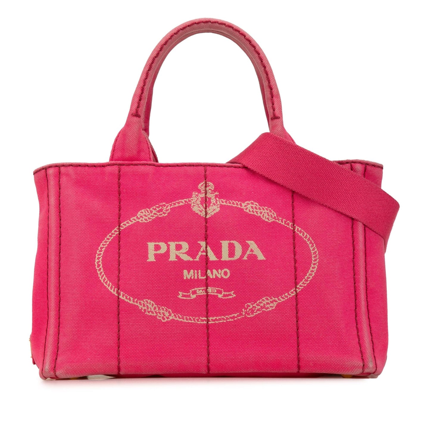 Prada Small Canapa Logo Satchel (SHG-DguyWj)