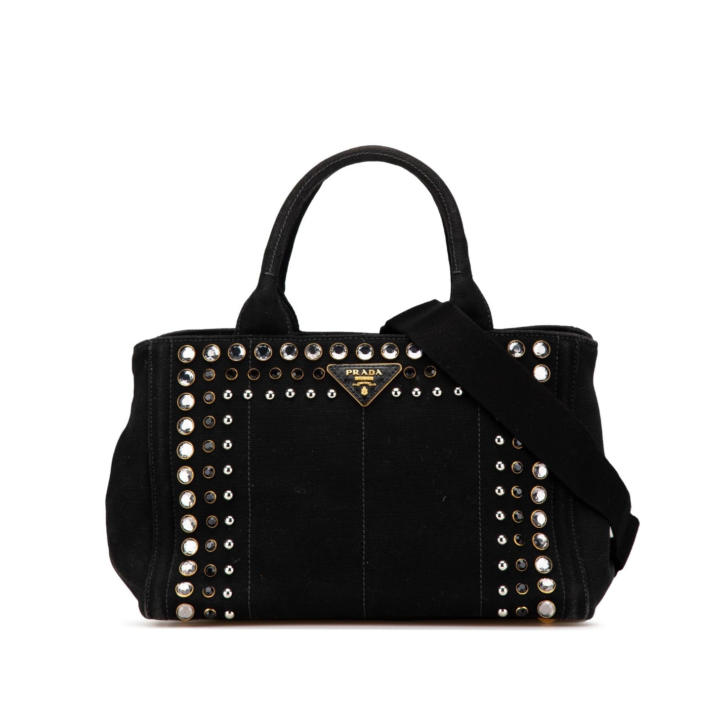 Prada Small Canvas Canapa Bijoux Satchel