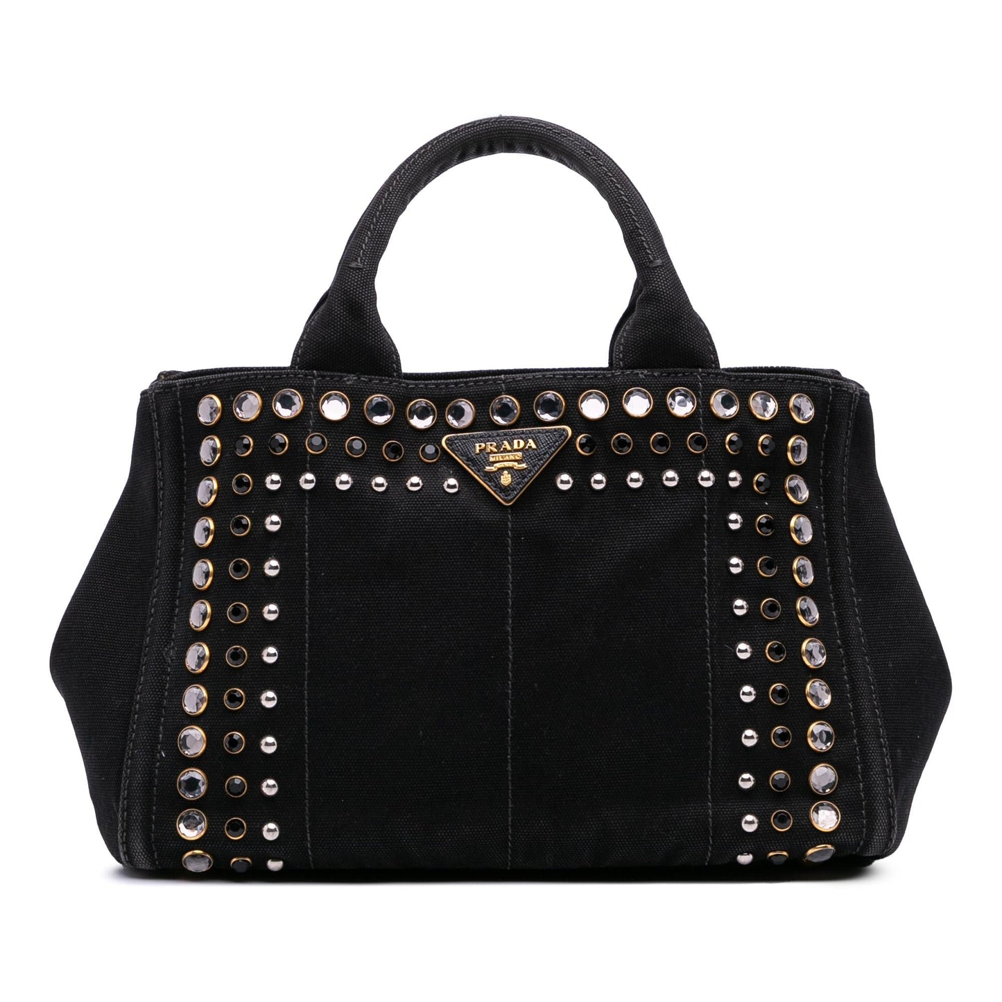 Prada Small Canvas Canapa Bijoux Satchel