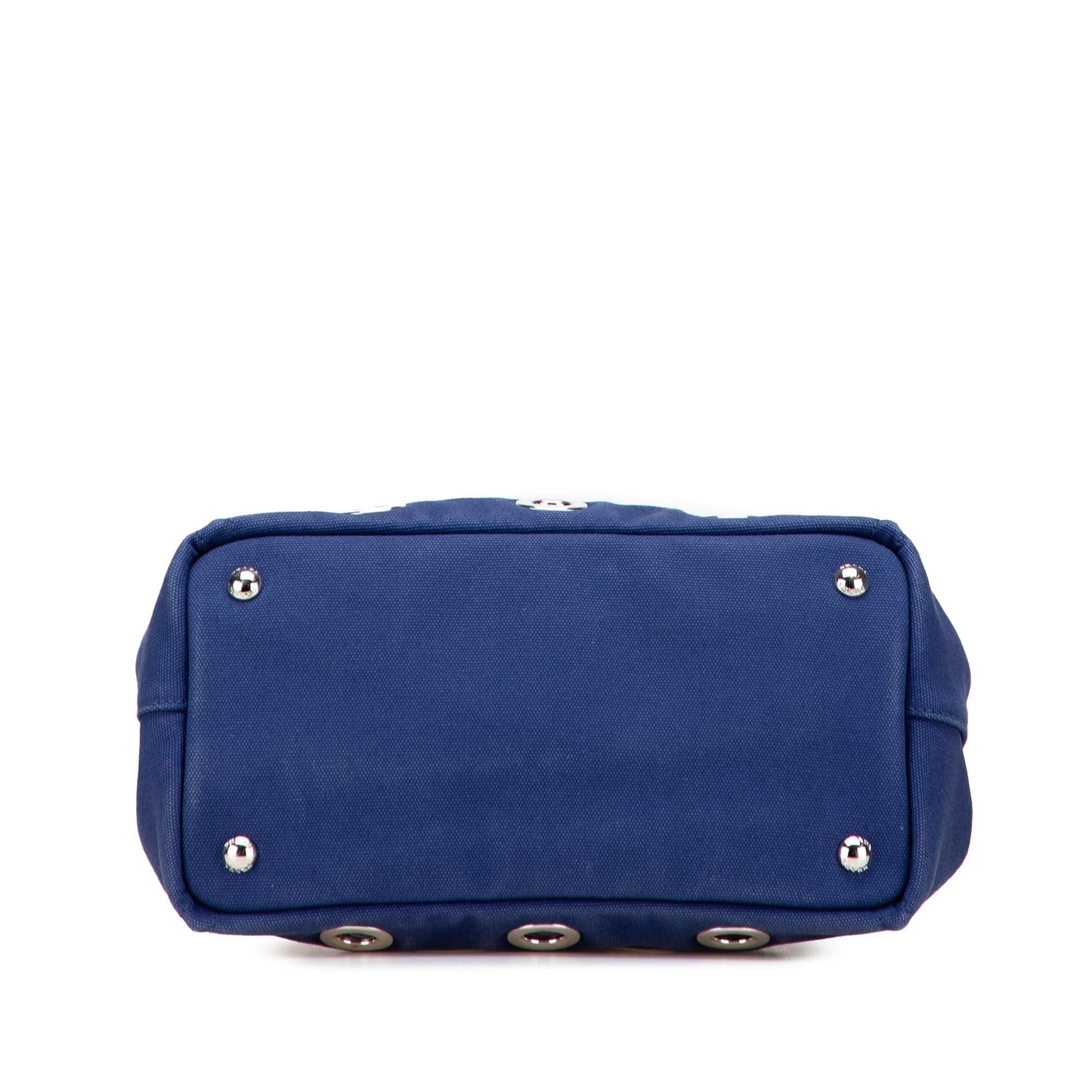 Prada Small Canvas Canapa Grommet Satchel