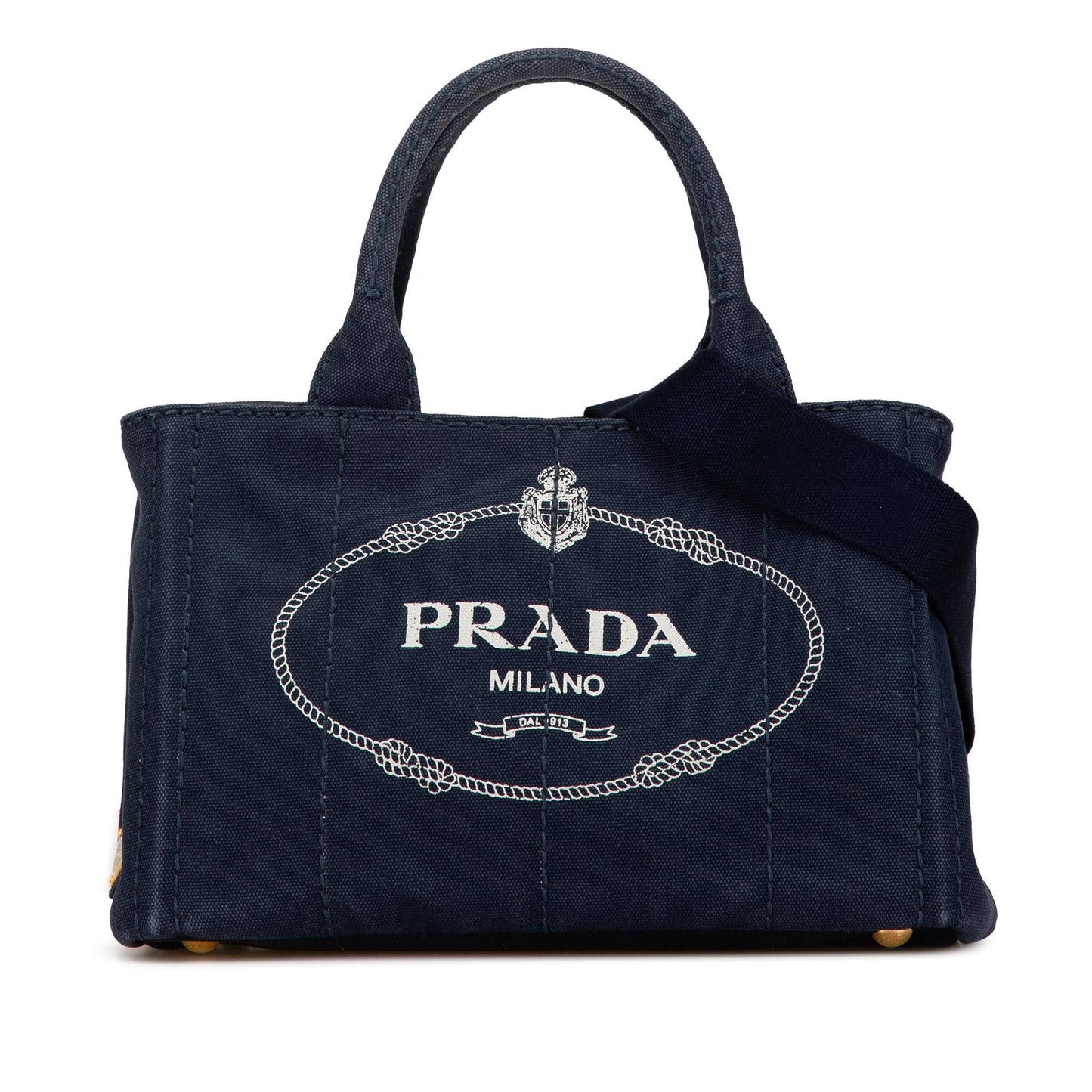 Prada Small Canvas Canapa Logo Satchel