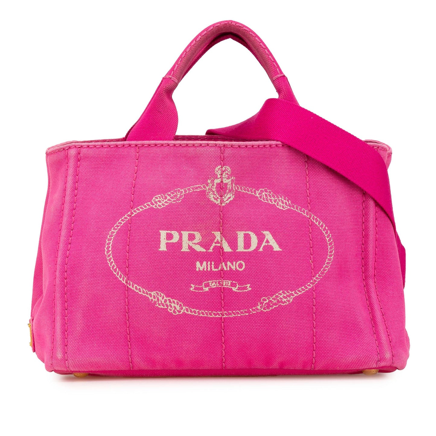 Prada Small Canvas Canapa Logo Satchel