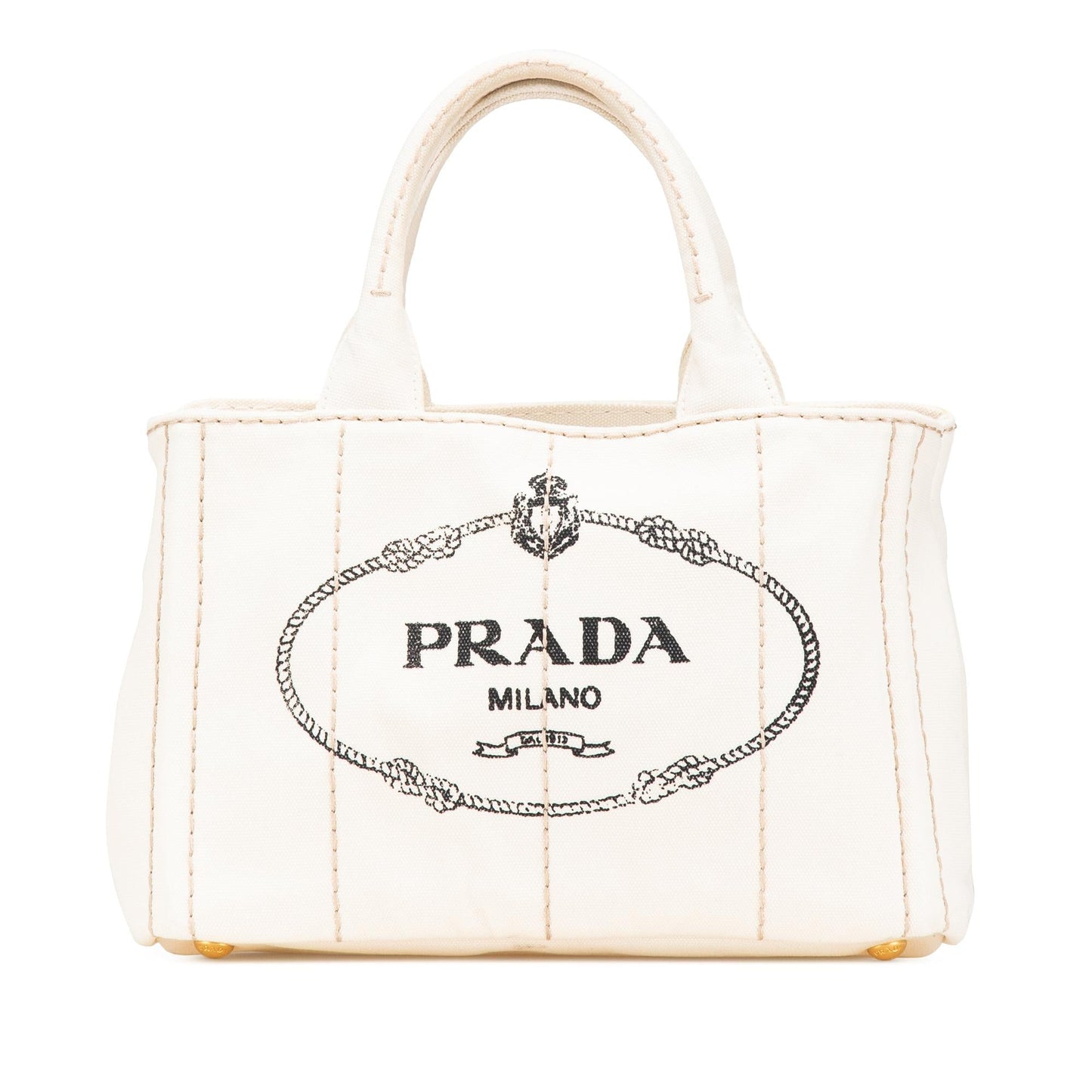 Prada Small Canvas Canapa Logo Satchel