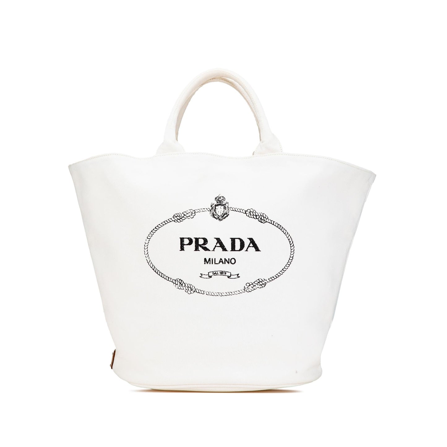 Prada Small Canvas Canapa Shopping Tote