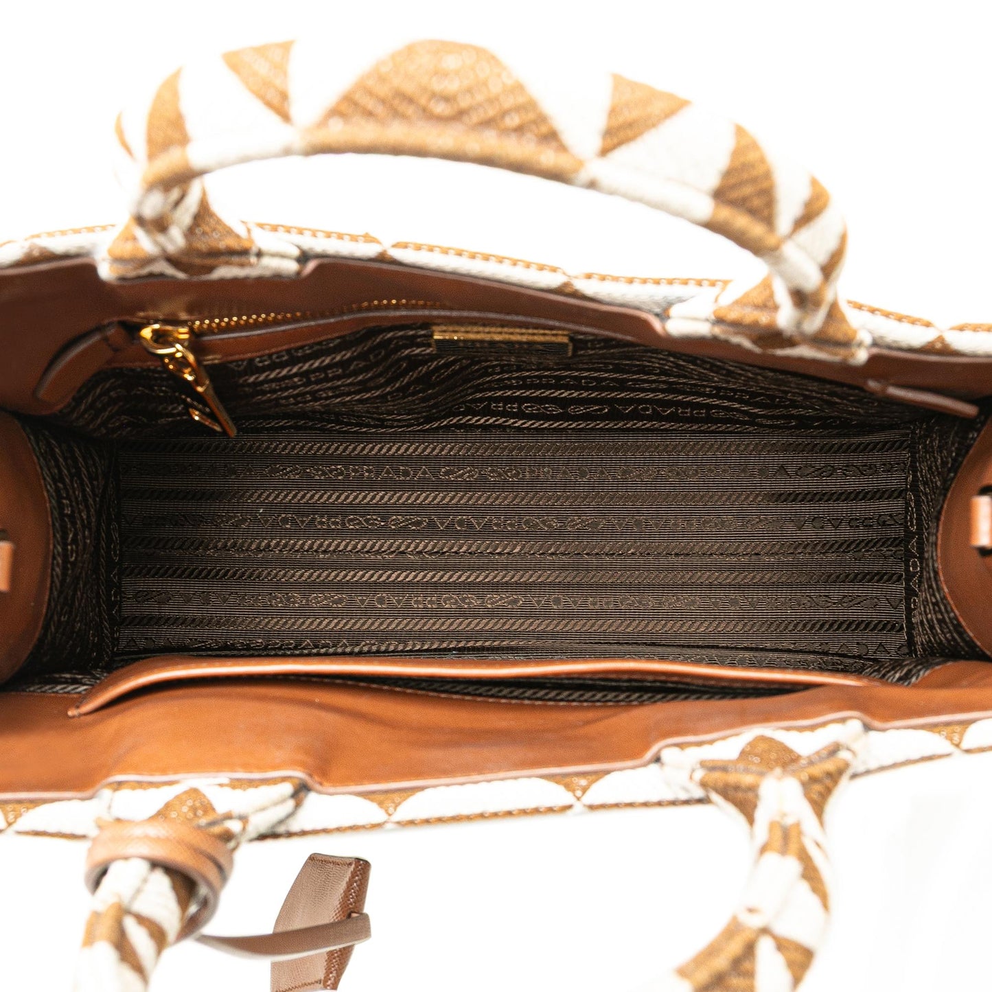 Prada Small Canvas Symbole Triangolo Satchel