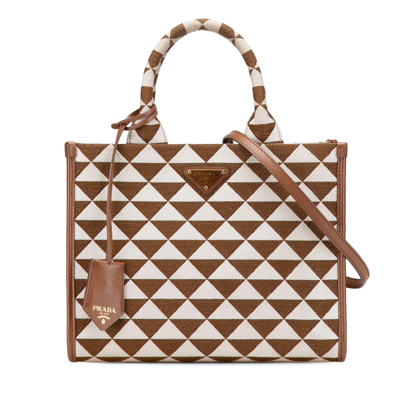 Prada Small Canvas Symbole Triangolo Satchel